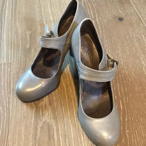Joie 36.5 grey leather Mary Jane